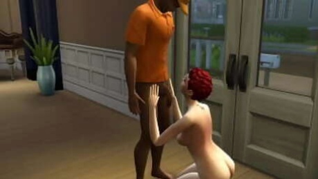 MILF Fuck The Delivery Man While Husband's Taking A Nap (The Sims | 3D hentai)