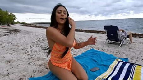 FULL SCENE - Woah My HOT AF Stacked Stepsis Just Fucked Me At The Beach