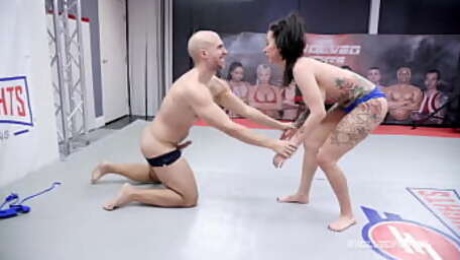 Dan Ferrari Keeps His Streak Alive, Facefucks and Bangs Lily Lane Right On The Mat