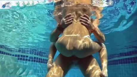 Pool sex compilation: anal creampie, cum on ass, cum in pool