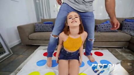 Step dad go so rude on her petite step daughter