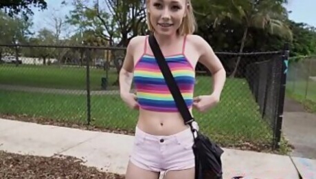 INSANELY cute teen gets fucked in the bus PART 2
