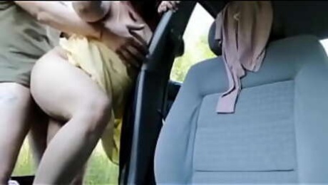 Dogging wife fuck in car