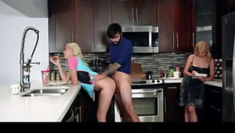 Stepom Making a Grocery List While Stepbro Eats out His Stepsisters Pussy in The Kitchen! - Kay Lovely, Lilith Moaningstar - Fuckanytime