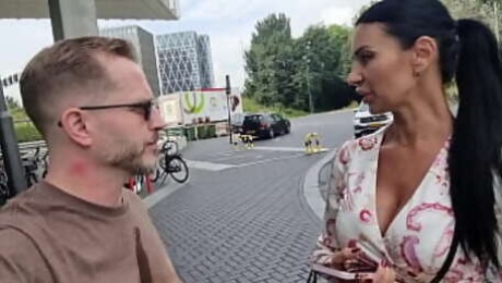 Pornstar Ania Kinski gets fucked in the ass by a fan who wants to try out in the porn industry