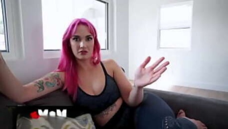 Beautiful Milf With Pink Hair Bangs Her Stepson And Shoots Sextape To Become Famous