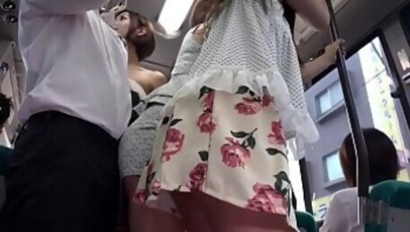 Asian Babes Fuck on The Bus