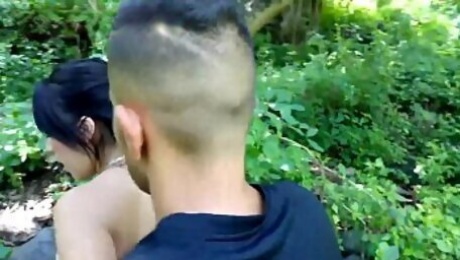 Hot Latin Slut Janeth Rubio fucks in the forest.