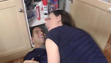 Classy milf pounded by plumber