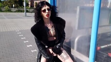 Lucy Ravenblood dildoing in public