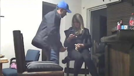 Spycam : Hot blond stepsister caught with my husband