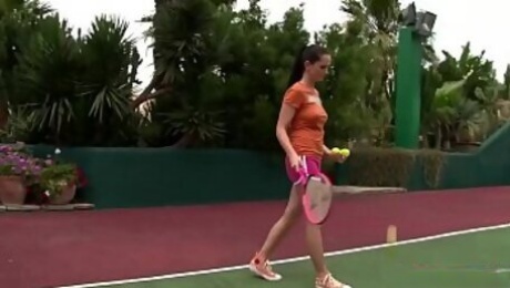 (Sandra Shine) starring at Tennis Anyone