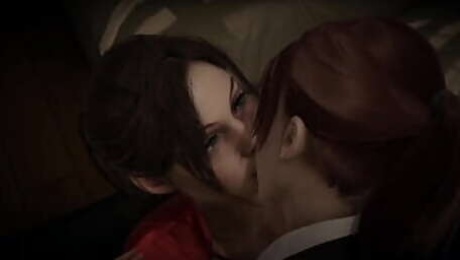 Resident Evil Double Futa - Claire Redfield (Remake) and Claire (Revelations 2) Sex Crossover