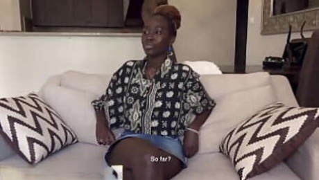 Amazing African teen Crystal hardcore fucking after casting by big dick friend