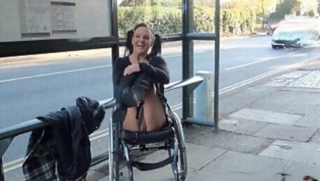 Paraprincess public nudity and handicapped pornstar flashing