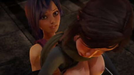 Star Wars Double Futanari - Sabine Wren creampies Jyn Erso