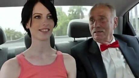 Gorgeous petite teen got a balls deep penetration by a veteran rod