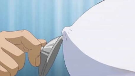 Busty Teen Gets her Nipples Hard During Doctor's Exam - Hentai