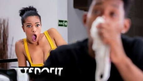 (Tina Fire, Jesus Reyes) - Huge Tits Ebony Teen Caches Panty Sniffer And Lets Him Fuck Her Ass