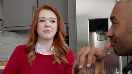 Ginger haired teacher bribes student with her anal hole