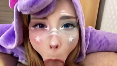 Unicorn Big Ass Blowjob Dick and Hard Fuck - POV Cosplay