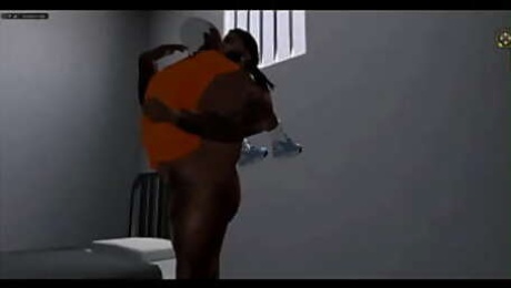 Black femboy prison bitch fucked in prison cell