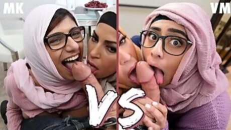 BANGBROS - Mia Khalifa VS Violet Myers: Epic Showdown (Who was better? You decide!)