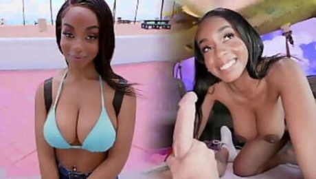 Hot black amateur Lily Starfire accepts money to get naked - ebony porn