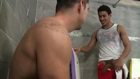 Craving Adrian Suarez Charms Latino Gay Guy To Shove his Tool down His Throat
