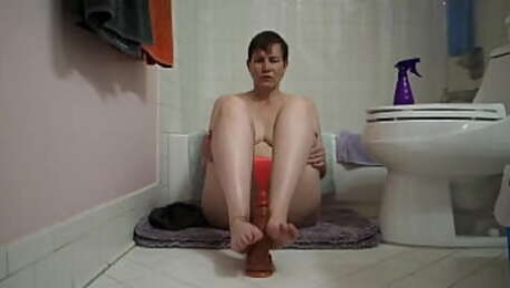 Large labia milf footjob on dildo, Join my fanclub for more nude content