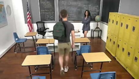 Horny student barebacks Trans teacher