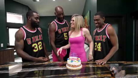 Hot Wife Celebrates Her Birthday with a BBC Orgy - Cory Chase