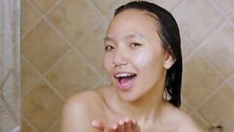 Sexy Asian Teen took a shower