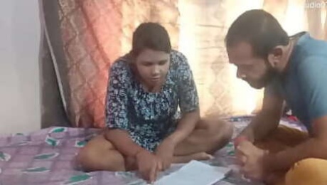 Indian Home tutor fucking sexy teen student at home, enjoy with clear audio