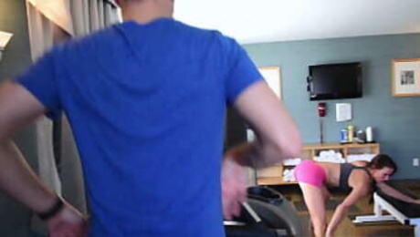 Sofie Marie Meets Guy in the Gym and Works Out His Cock