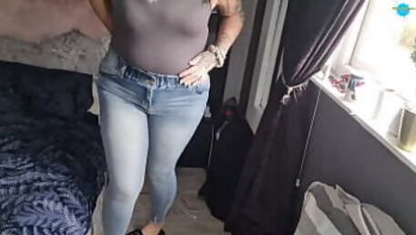 Mom filming Herself getting dressed