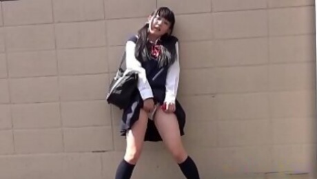 Japanese student toying