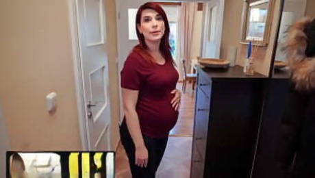 DEBT4k. Bank agent gives pregnant MILF delay in exchange for quick sex