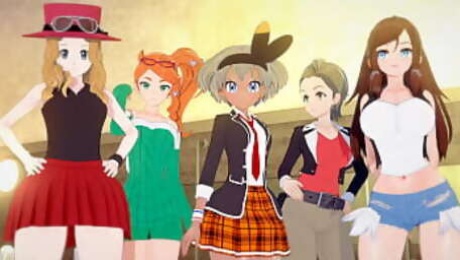 Into the Pokemon Verse Vol 2 - Sex party with 5 Poke Girls (Serena Sonia Hilda Bea and Alexa )