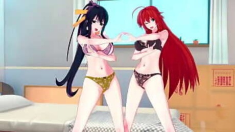 Rias Gremory and Akeno asking me something | HS DXD NTR Madness 2 | Watch Full 1hr Movie on Sheer & PTRN: Fantasyking3