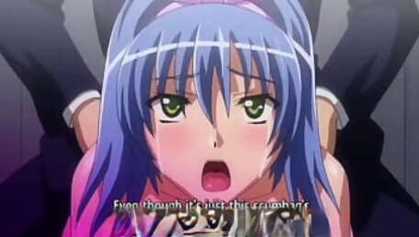 Student president's first kiss is getting hentai face fucked