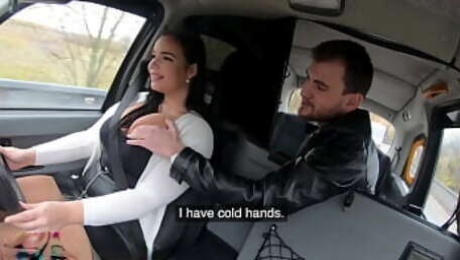 Female Fake Taxi Sofia Lee gets her big tits bouncing and her huge ass slapping