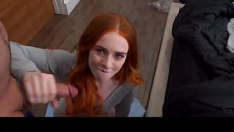 SisCreep-Redhead Teen step Sis Is Ready For stepbro's Cock