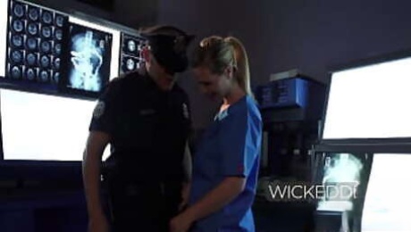 Horny Nurse Blows A Cop In The Xray Room