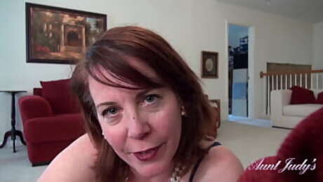 53yo REDHEAD Texas Step-Auntie Brie JERKS YOU OFF and SUCKS YOUR COCK