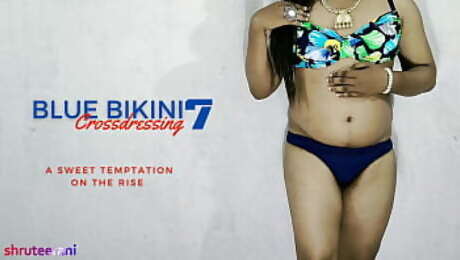 BLUE BIKINI PART 7 - CROSSDRESSING BY INDIAN SHEMALE