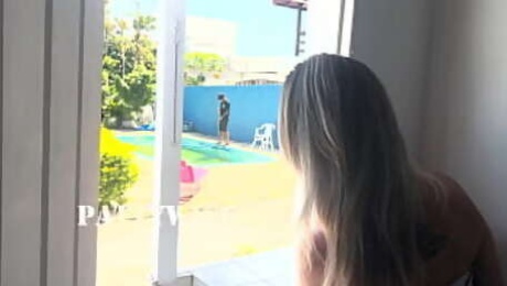 Wife Waits for Husband to Leave to Give Pussy to Neighbor Neighbor