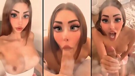 DADDY'S HENTAI PRINCESS - Cute Ahegao Girl Swallows - Shaiden Rogue