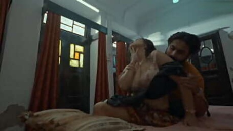 Indian beautiful Aunty get fucked in saree by her boyfriend in absence of her husband full Hindi real sex hardcore amateur doggy style anal video