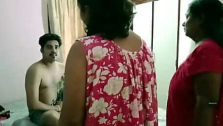 Desi bhabhi and her stepsister caught devar masturbate! Indian sex